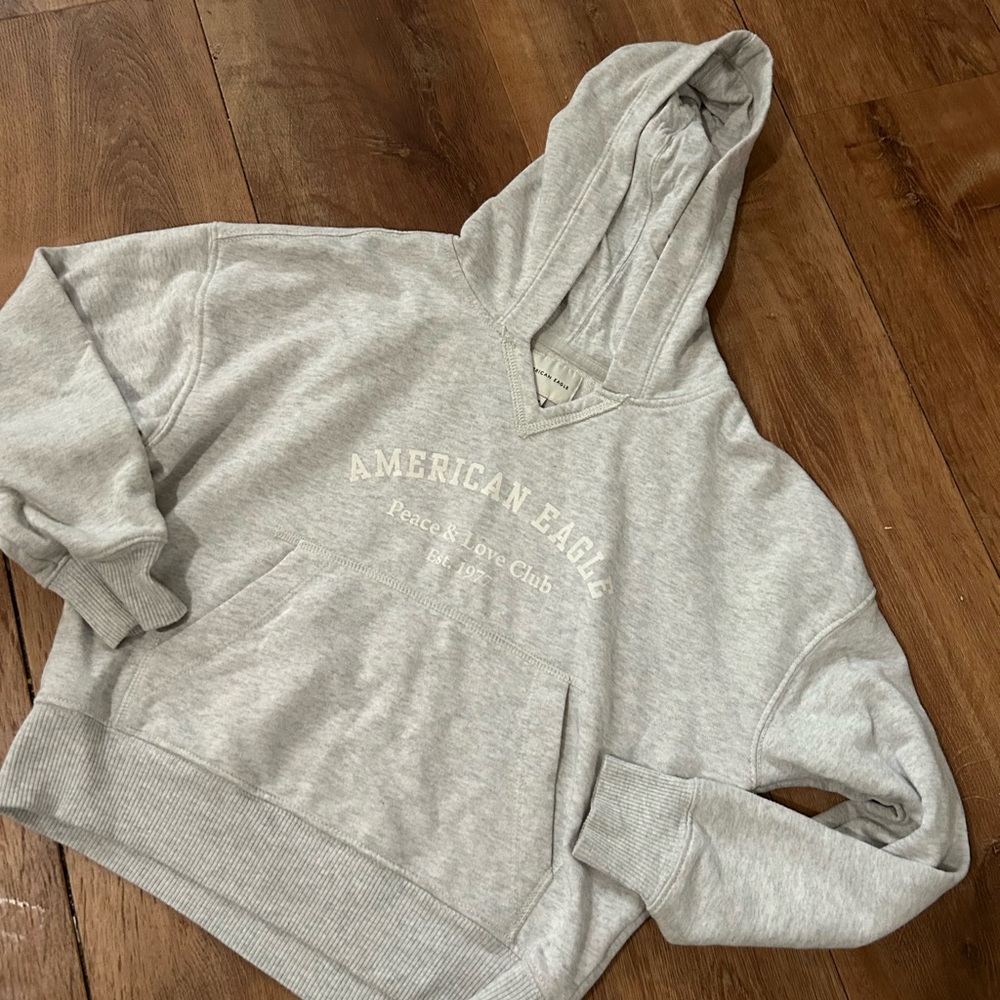 American Eagle Light Gray Sweatshirt
